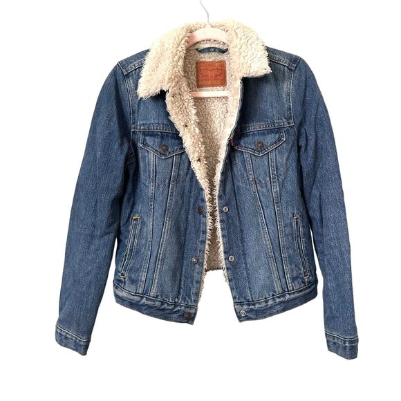 LEVIS Original Sherpa Trucker Jacket Sz Small‎ - Picture 2 of 6